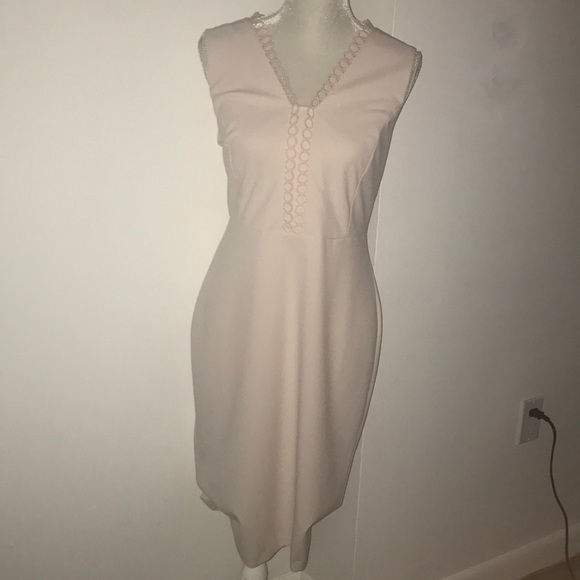 Calvin Klein Very Light Peach Pencil Dress - Picture 3 of 5